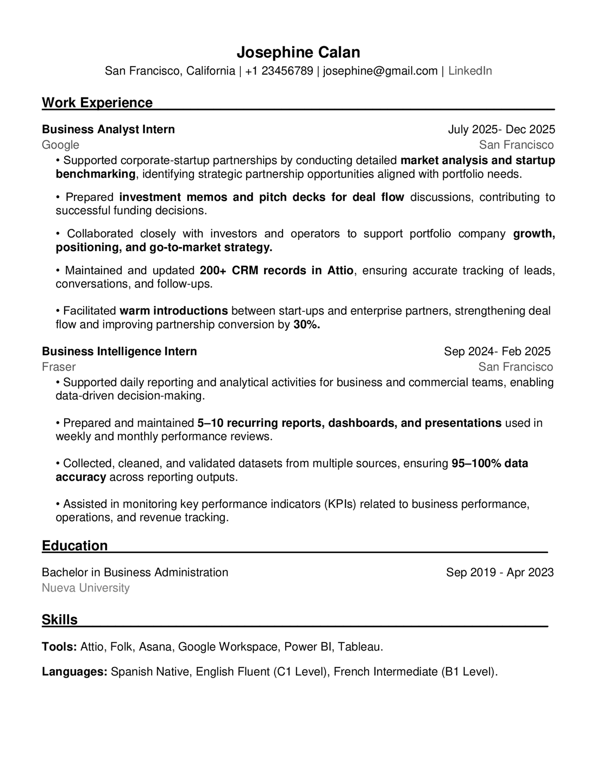 Resume Example